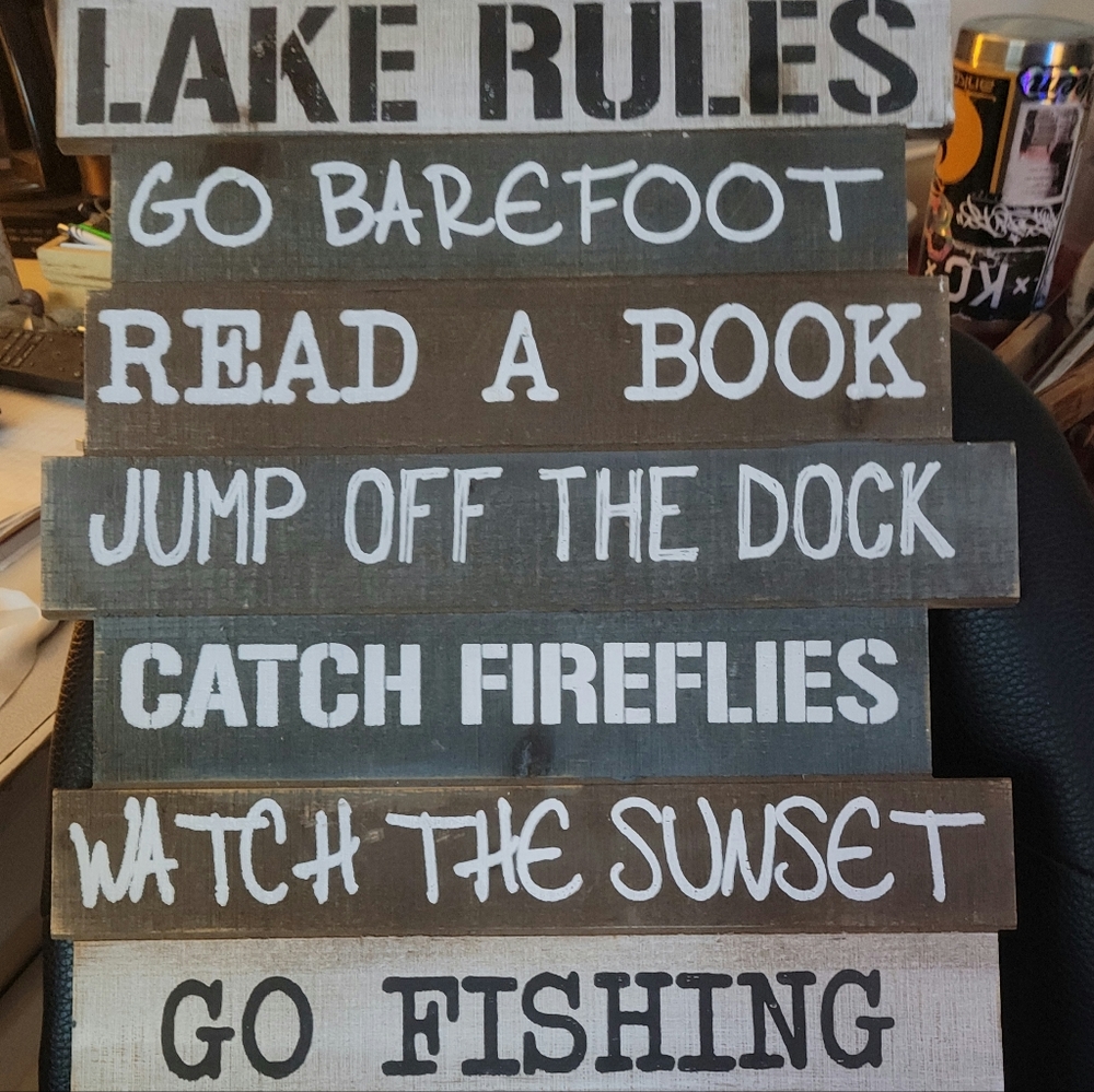 Lake Rules 24 x 16"